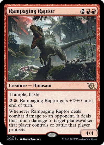 Rampaging Raptor March of the Machine Magic card