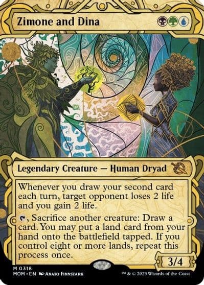 Zimone and Dina Showcase March of the Machine Magic card