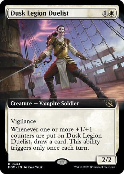 Dusk Legion Duelist Extended Art March of the Machine Magic card