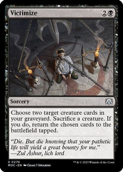 Victimize Commander: March of the Machine Magic card