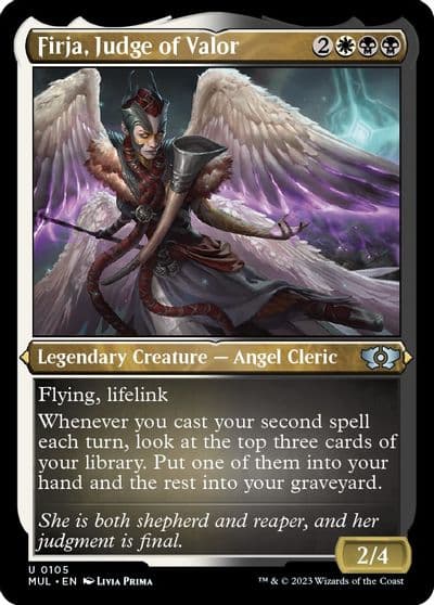 Firja Judge of Valor Foil Etched March of the Machine: Multiverse Legends Magic card