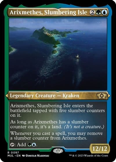 Arixmethes Slumbering Isle Foil Etched March of the Machine: Multiverse Legends Magic card