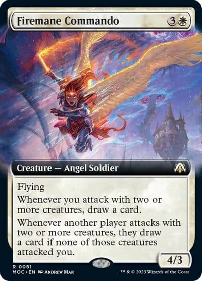 Firemane Commando Extended Art Commander: March of the Machine Magic card