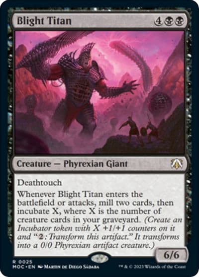 Blight Titan Commander: March of the Machine Magic card