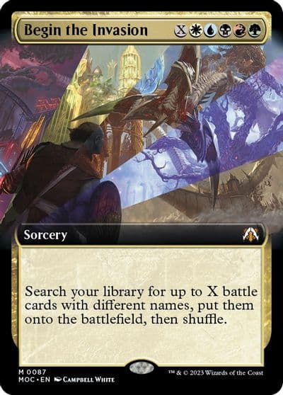 Begin the Invasion Extended Art Commander: March of the Machine Magic card
