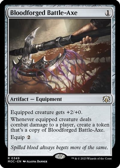 Bloodforged Battle Axe Commander: March of the Machine Magic card