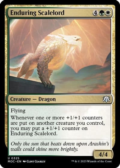 Enduring Scalelord Commander: March of the Machine Magic card