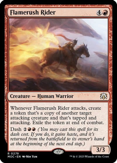 Flamerush Rider Commander: March of the Machine Magic card