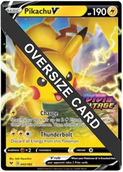 Pikachu V (Vivid Voltage Stamped) Jumbo Cards Pokemon card