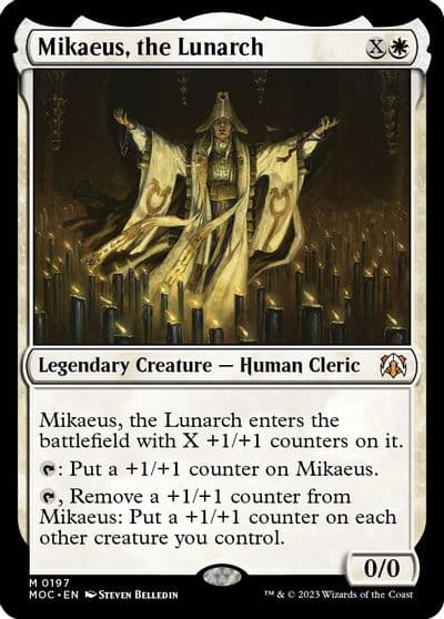 Mikaeus the Lunarch Commander: March of the Machine Magic card