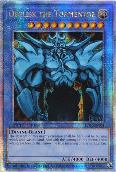 Obelisk the Tormentor Quarter Century Secret Rare Legendary Collection: 25th Anniversary Edition Yu-Gi-Oh! card