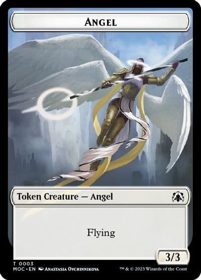 Angel Demon Double Sided Token Commander: March of the Machine Magic card