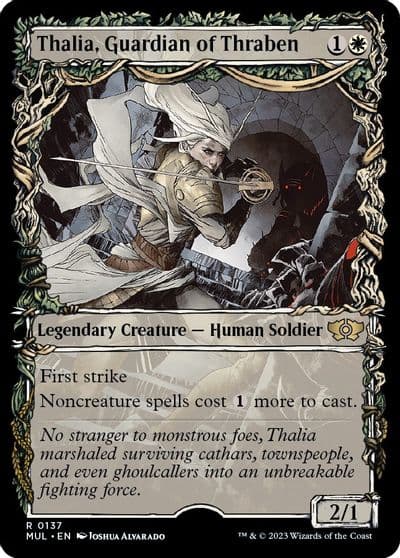 Thalia Guardian of Thraben Halo Foil March of the Machine: Multiverse Legends Magic card
