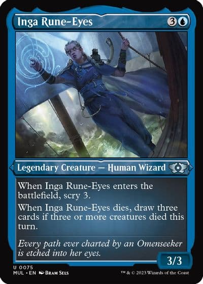 Inga Rune Eyes Foil Etched March of the Machine: Multiverse Legends Magic card