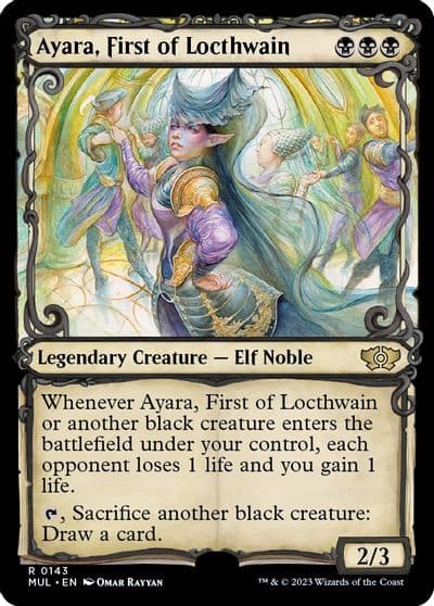 Ayara First of Locthwain Halo Foil March of the Machine: Multiverse Legends Magic card