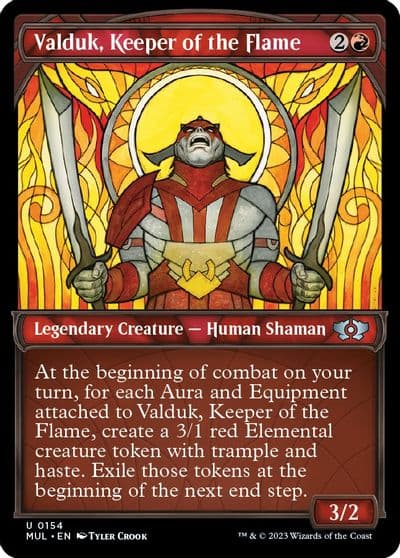 Valduk Keeper of the Flame Halo Foil March of the Machine: Multiverse Legends Magic card