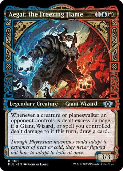 Aegar the Freezing Flame Halo Foil March of the Machine: Multiverse Legends Magic card