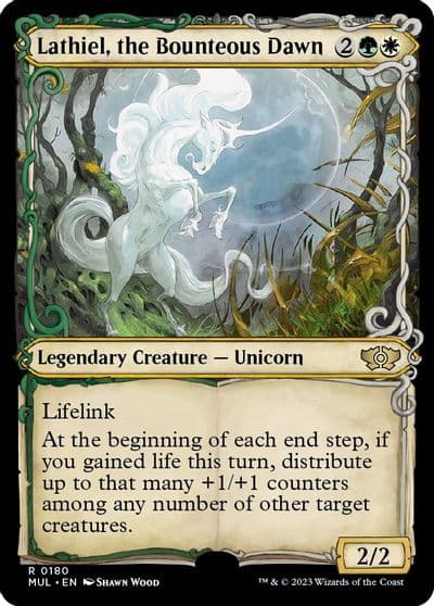 Lathiel the Bounteous Dawn Halo Foil March of the Machine: Multiverse Legends Magic card