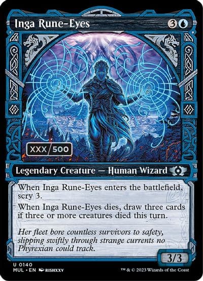 Inga Rune Eyes Serial Numbered March of the Machine: Multiverse Legends Magic card