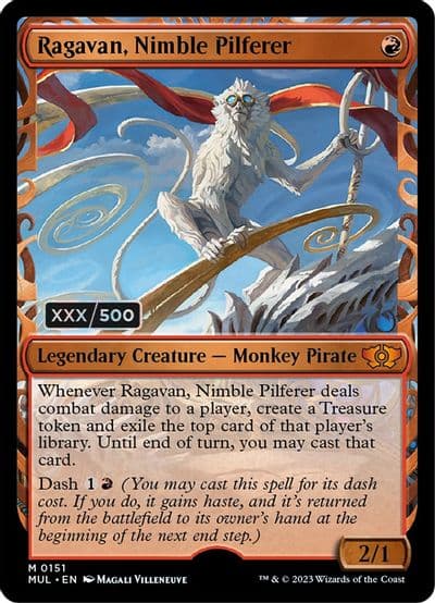 Ragavan Nimble Pilferer Serial Numbered March of the Machine: Multiverse Legends Magic card