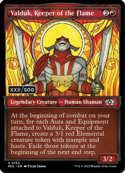 Valduk Keeper of the Flame Serial Numbered March of the Machine: Multiverse Legends Magic card