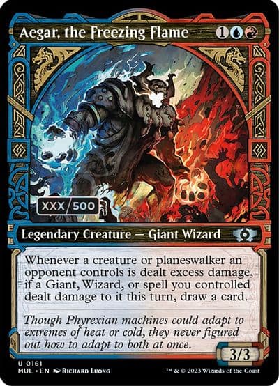 Aegar the Freezing Flame Serial Numbered March of the Machine: Multiverse Legends Magic card