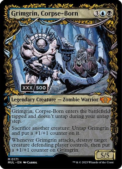 Grimgrin Corpse Born Serial Numbered March of the Machine: Multiverse Legends Magic card