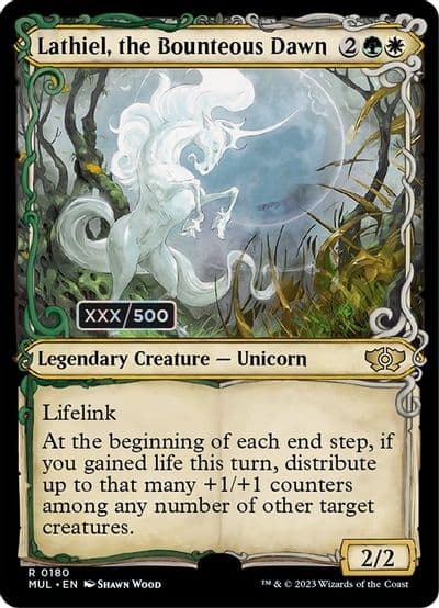 Lathiel the Bounteous Dawn Serial Numbered March of the Machine: Multiverse Legends Magic card