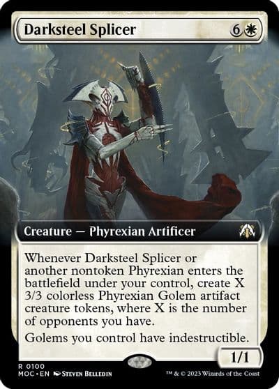 Darksteel Splicer Extended Art Commander: March of the Machine Magic card