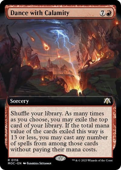 Dance with Calamity Extended Art Commander: March of the Machine Magic card