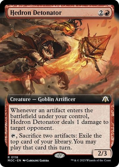 Hedron Detonator Extended Art Commander: March of the Machine Magic card