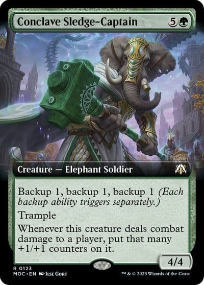 Conclave Sledge Captain Extended Art Commander: March of the Machine Magic card
