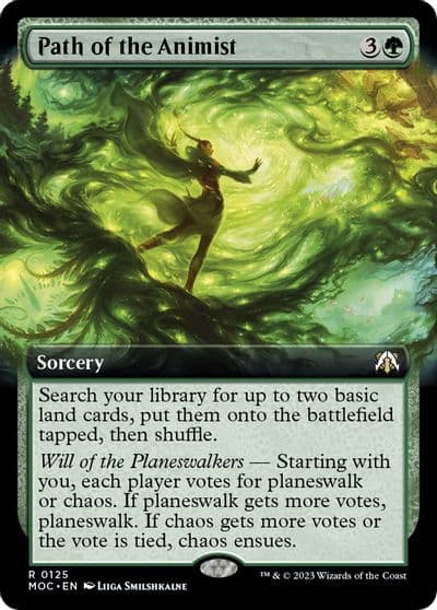 Path of the Animist Extended Art Commander: March of the Machine Magic card