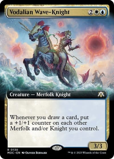 Vodalian Wave Knight Extended Art Commander: March of the Machine Magic card