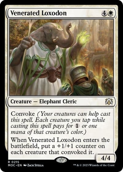 Venerated Loxodon Commander: March of the Machine Magic card