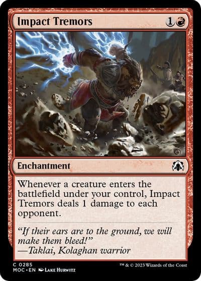 Impact Tremors Commander: March of the Machine Magic card