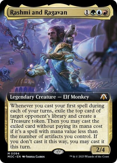 Rashmi and Ragavan Extended Art Commander: March of the Machine Magic card