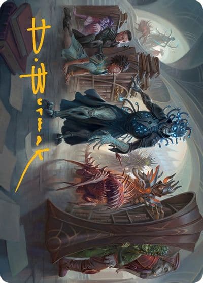 Invasion of Arcavios Art Card Gold Stamped Signature Art Series: March of the Machine Magic card