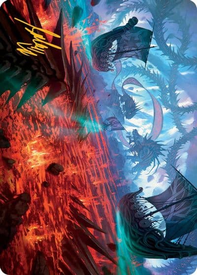 Invasion of Kaldheim Art Card Gold Stamped Signature Art Series: March of the Machine Magic card
