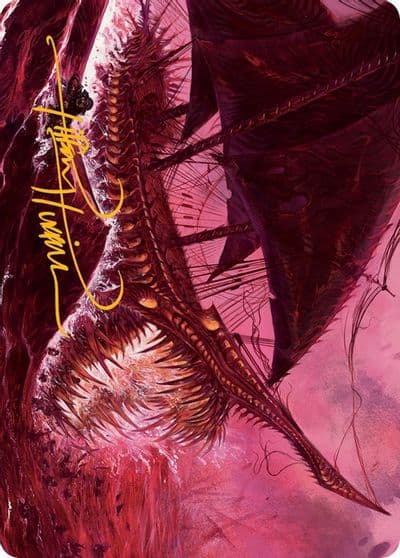 Marauding Dreadship Art Card Gold Stamped Signature Art Series: March of the Machine Magic card