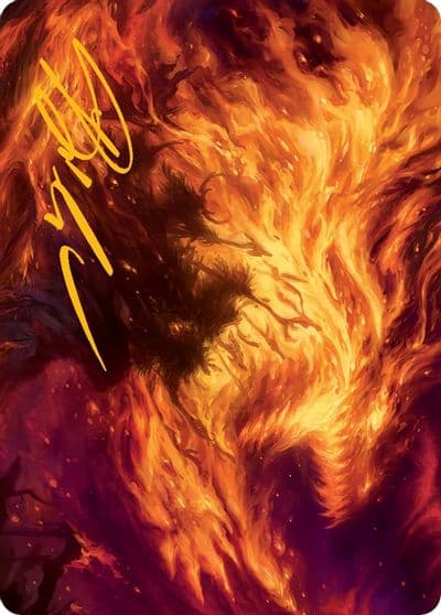 Stoke the Flames Art Card Gold Stamped Signature Art Series: March of the Machine Magic card