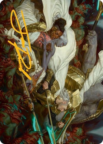 Storm the Seedcore Gold Stamped Signature Art Series: March of the Machine Magic card