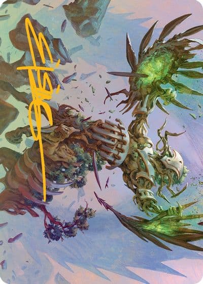 Botanical Brawler Art Card Gold Stamped Signature Art Series: March of the Machine Magic card