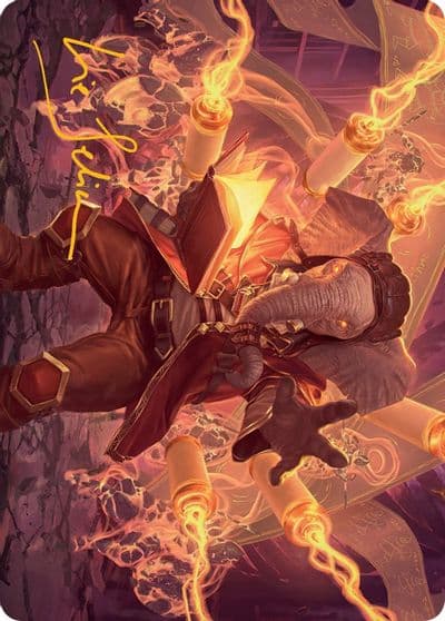 Quintorius Loremaster Art Card 52 81 Gold Stamped Signature Art Series: March of the Machine Magic card