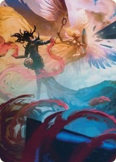 Drana and Linvala Art Card Art Series: March of the Machine Magic card