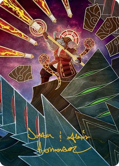 Quintorius Loremaster Art Card 63 81 Gold Stamped Signature Art Series: March of the Machine Magic card
