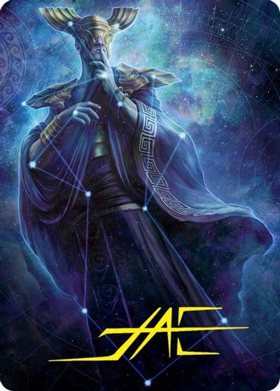 Atris Oracle of Half Truths Art Card Gold Stamped Signature Art Series: March of the Machine Magic card