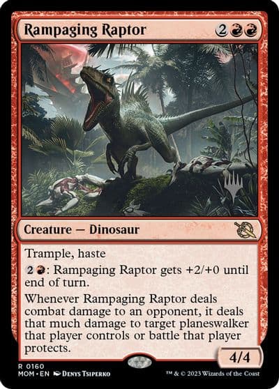 Rampaging Raptor Promo Pack: March of the Machine Magic card