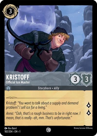 Kristoff Official Ice Master The First Chapter Lorcana card