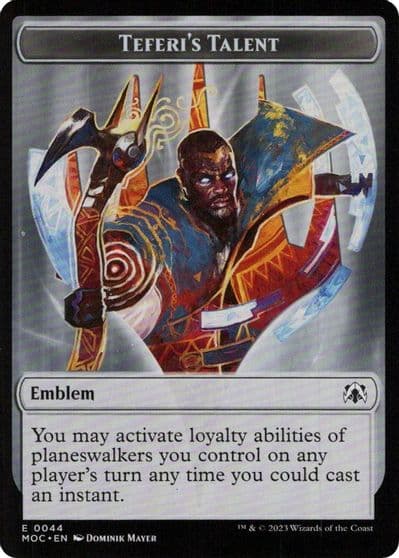 Emblem Teferis Talent Commander: March of the Machine Magic card